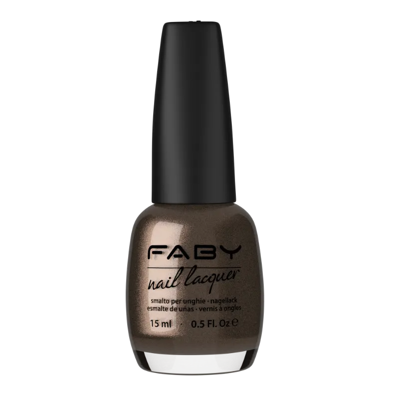 Brown vegan Nail Polish Faby, natural nail polish without harmful substances