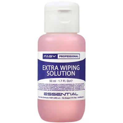 Extra wiping solution | 50 ml Extra Wiping Solution pour éliminer les résidus et ajouter de la brillance au vernis gel.