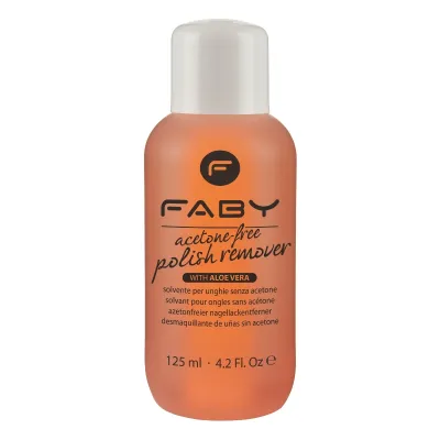 Acetone free remover | 125 ml Acetone vrije nagellakremover van FABY - milde formule voor veilig en effectief nagellak verwijderen zonder nagelschade