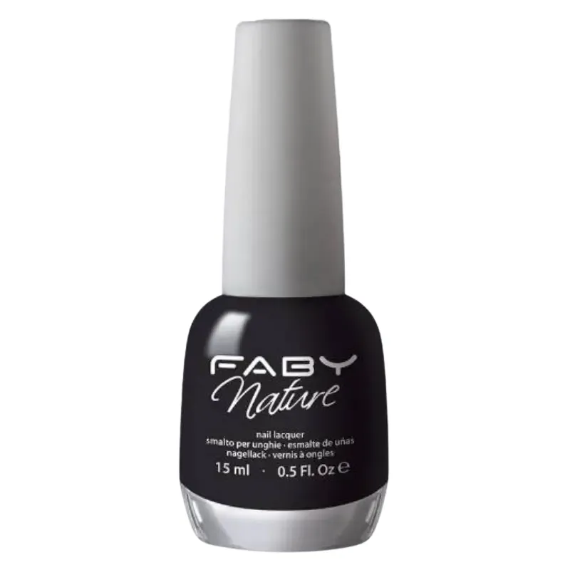 Black Pepper - 15ml Schwarzer veganer Nagellack Faby, natürlicher Nagellack ohne Schadstoffe