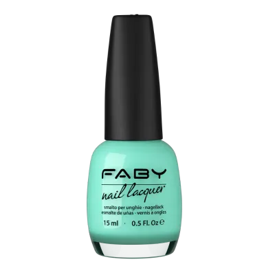 Crystalline Water - 15ml Grüner Nagellack mit glänzendem Finish von FABY, Crystalline Water. Perfekt für einen frischen und langanhaltenden Look.
