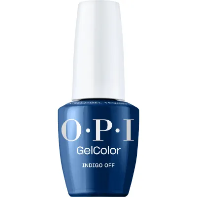 Blau glänzender Gel-Lack von OPI, IndiGO Off. Perfekt für eine trendige und strahlende Maniküre.