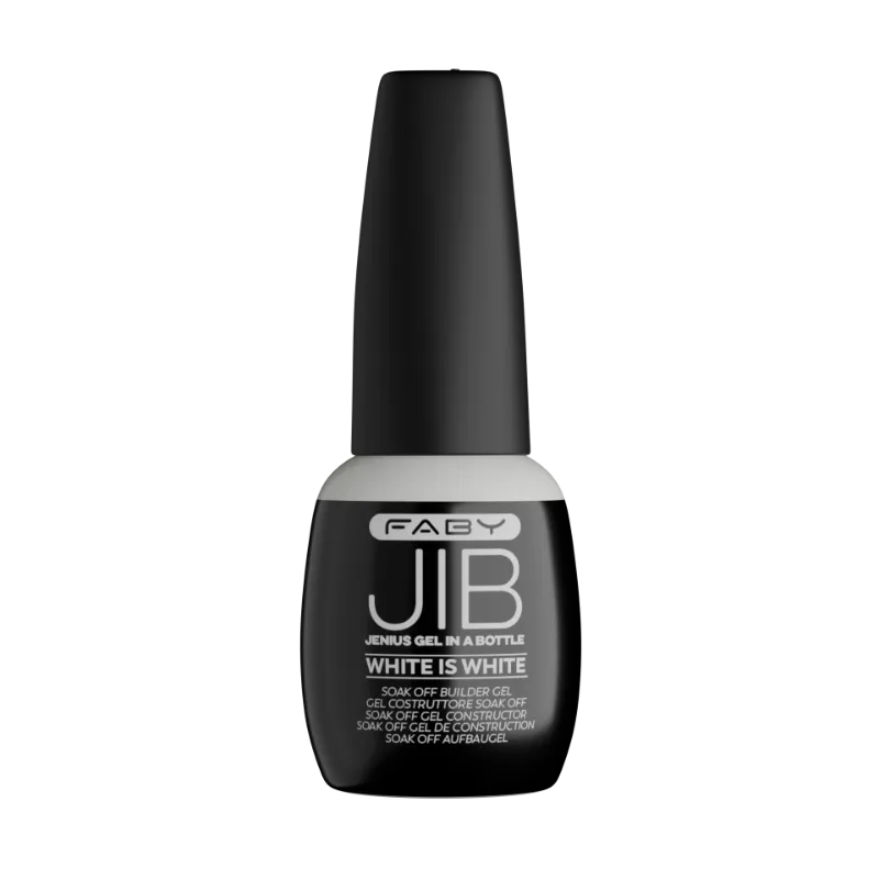 White is White Jenius Gel in a Bottle - 15ml FABY White is White Jenius Gel in a Bottle 15ml – White gel nail polish in bottle for a radiant manicure