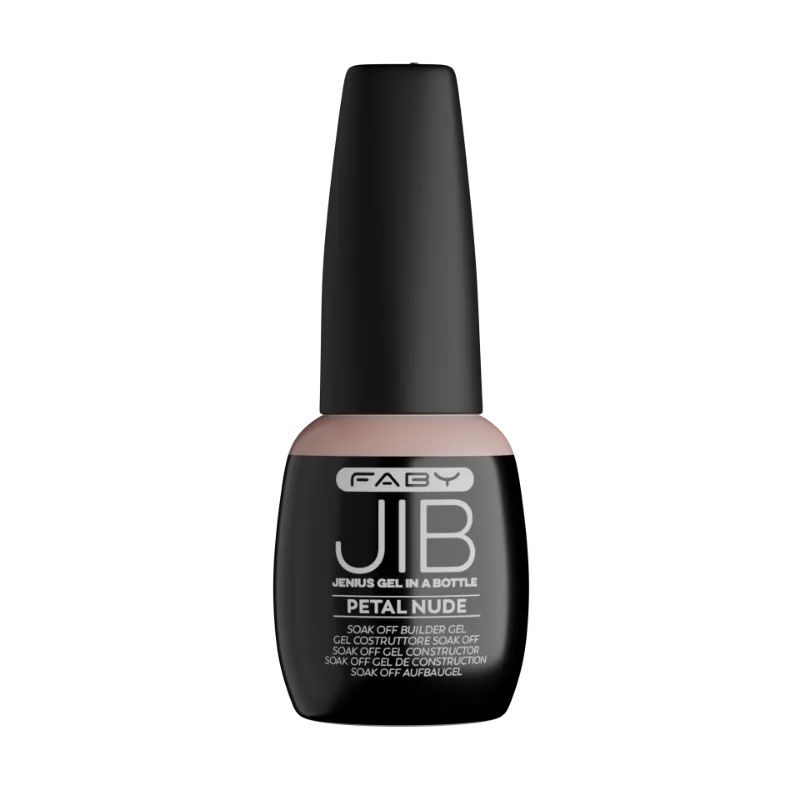Petal Nude Jenius Gel in a Bottle - 15ml FABY Petal Nude Jenius Gel in a Bottle 15ml – Nude gel nail polish in bottle for an elegant manicure