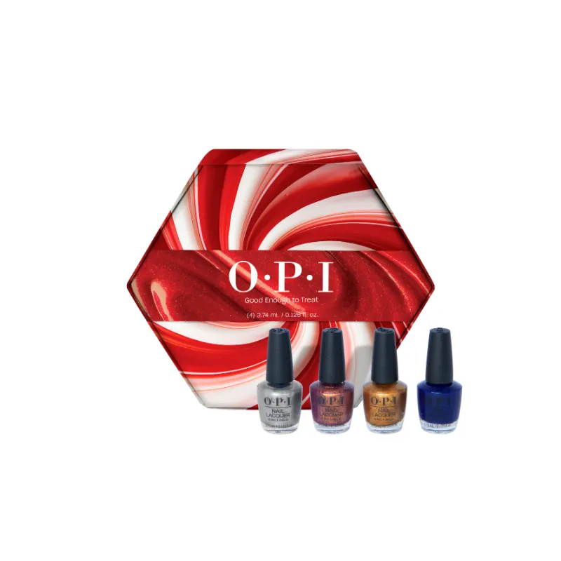 Good Enough to Treat | vernis à ongles mini-pack | 4 x 3,75ml Mini set vernis à ongles OPI Good Enough to Treat – 4 x 3,75 ml, couleurs classiques longue tenue