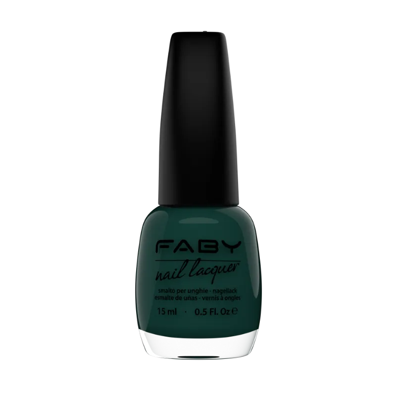 Vernis FABY Alpine Green Night – vegan, vert professionnel sans TPO, brillance longue durée