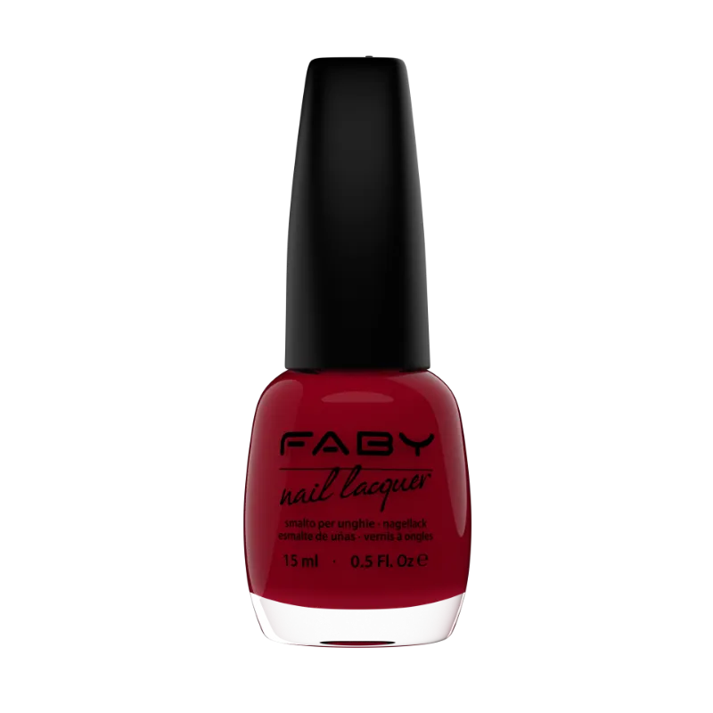 Rojo Prohibido - 15ml FABY nagellak Rojo Prohibido – vegan, TPO-vrije rode nagellak voor langdurige glans