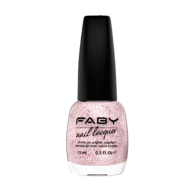 Fata Morgana - 15ml FABY nail polish Fata Morgana – vegan, TPO-free pink glitter shade with long-lasting shine