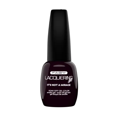 It's not a Mirage - Lacquering gel - 15ml Gellak FABY It’s not a Mirage – bordeaux professionnel sans TPO, brillance intense et longue durée