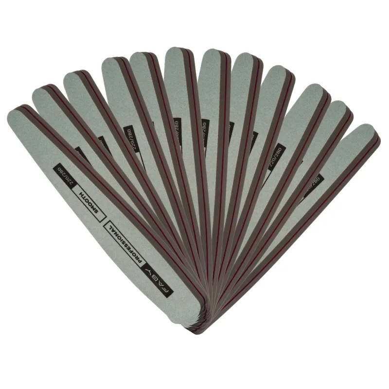 Lime Smooth 220/280 – 12 pcs Lot de 12 limes Faby Smooth 220/280 – Lime professionnelle pour ongles, usage salon