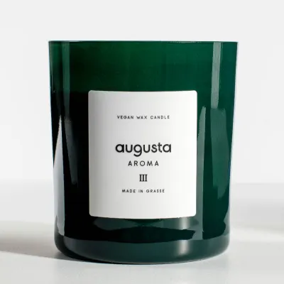 Vegan Wax Candle III – Lavendel, Rozemarijn & Patchouli | Augusta Aroma, luxueuze 100% plantaardige kaars