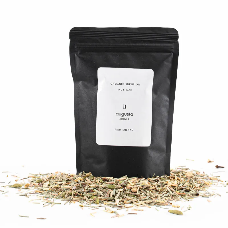 Organic Infusion nr II – Motivate Organic Infusion No. II – Motivate | Augusta Aroma, organic herbal tea for energy and focus