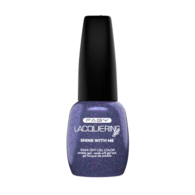 Shine With Me - Lacquering Gel - 15ml Shine With Me blauwe FABY gellak met glitter uit de Euphoria Star collectie – vegan en langdurig resultaat.