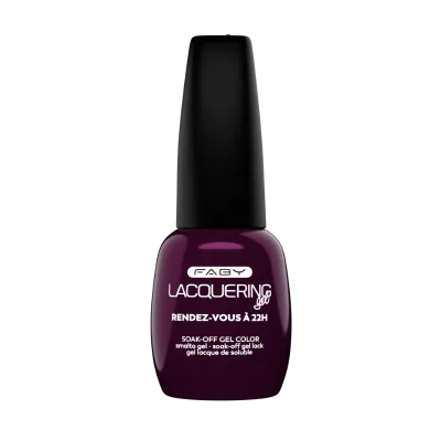 Rendez-vous à 22h - Lacquering Gel - 15ml Vernis gel violet Rendez-vous à 22h FABY – collection Euphoria Star, vegan et longue tenue.