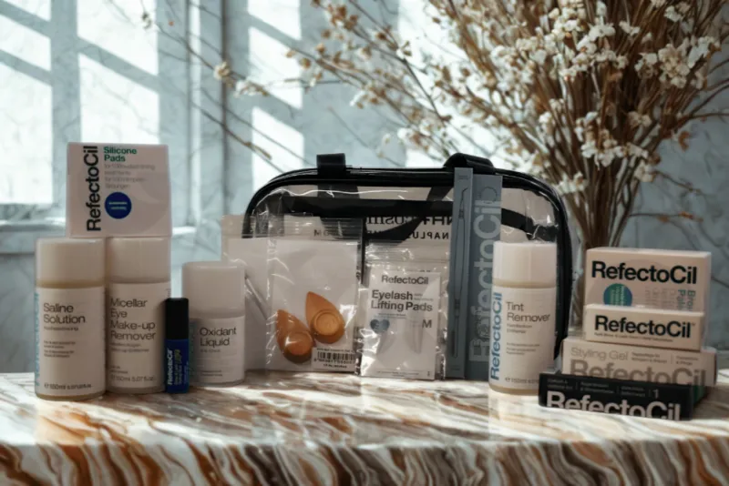 Essential Lash Lift Training Package by RefectoCil – complete set for professional lash lifting results.