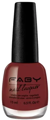 Kiss me faby - 15ml Bordeaux vegan nagellak Faby, natuurlijke nagellak zonder schadelijke stoffen