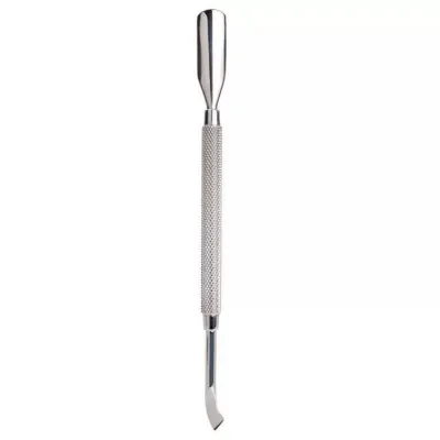 Metal cuticle pusher for manicure and nail care, used for pushing back cuticles