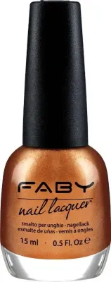 Orange vegan Nail Polish Faby, natural nail polish without harmful substances