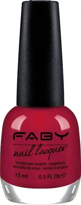 Red vegan Nail Polish Faby, natural nail polish without harmful substances