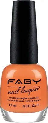 Vernis à ongles vegan orange Faby, vernis à ongles naturel sans substances nocives