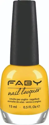 Gele vegan Nagellak Faby, natuurlijke nagellak zonder schadelijke stoffen