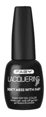 Don't mess with Faby - Lacquering gel - 15ml Black gel polish | Black gel nail polish | FABY