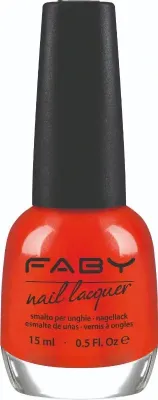 Red vegan Nail Polish Faby, natural nail polish without harmful substances