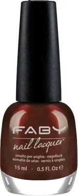 Roter veganer Nagellack Faby, natürlicher Nagellack ohne Schadstoffe