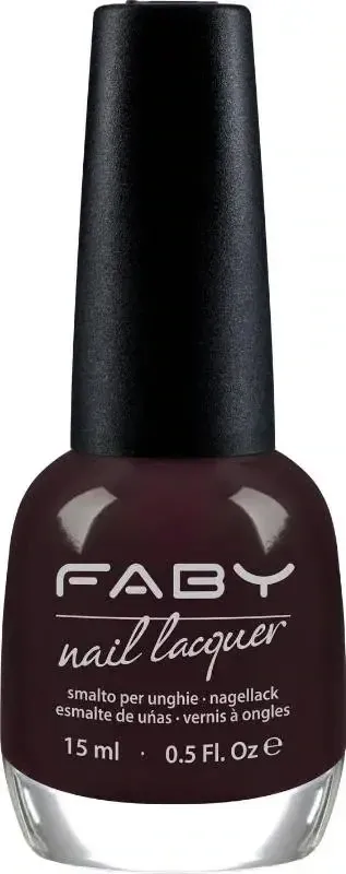 Look at me Only in the Dark - 15ml Burgundy vegan Nail Polish Faby, natural nail polish without harmful substances