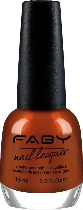Orange vegan Nail Polish Faby, natural nail polish without harmful substances