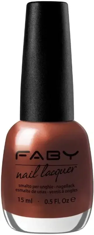 Brown vegan Nail Polish Faby, natural nail polish without harmful substances