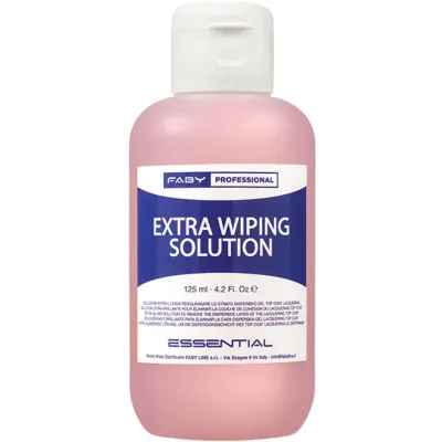 Extra wiping solution | 125 ml Krachtige gellak-residu verwijderaar voor een schone en glanzende nagelafwerking. Essentieel voor professionele nagelverzorging.
