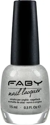 Vernis à ongles vegan argenté avec paillettes Faby, vernis à ongles naturel sans substances nocives