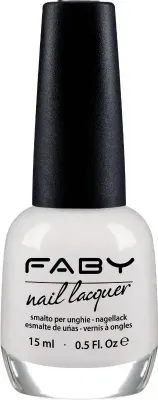 White vegan Nail Polish Faby, natural nail polish without harmful substances