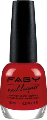Red vegan Nail Polish Faby, natural nail polish without harmful substances