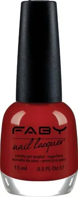 Red vegan Nail Polish Faby, natural nail polish without harmful substances