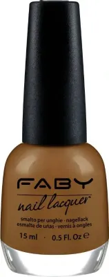 Brown vegan Nail Polish Faby, natural nail polish without harmful substances