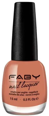 Orange vegan Nail Polish Faby, natural nail polish without harmful substances