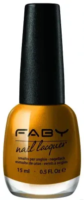 Golden vegan Nail Polish Faby, natural nail polish without harmful substances