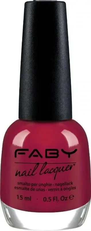 Red vegan Nail Polish Faby, natural nail polish without harmful substances