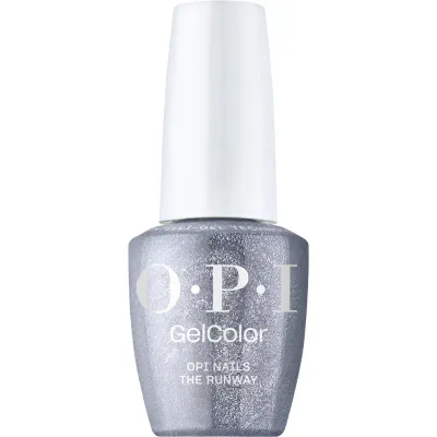 OPI GelColor gel polish OPI Nails the Runway – sparkling silver glitter gel polish with high-shine finish and lasting performance.