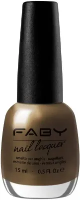 Golden vegan Nail Polish Faby, natural nail polish without harmful substances