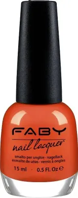 Italian Holidays - 15ml Oranje vegan Nagellak Faby, natuurlijke nagellak zonder schadelijke stoffen