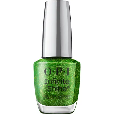 CelebrATE that - Infinite Shine - 15ml OPI Infinite Shine langhoudende nagellak in sprankelend groene kleur met glitter afwerking, CelebrATE that. Perfect voor een feestelijke en opvallende look.