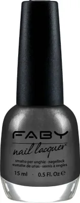 Silberner veganer Nagellack Faby, natürlicher Nagellack ohne Schadstoffe