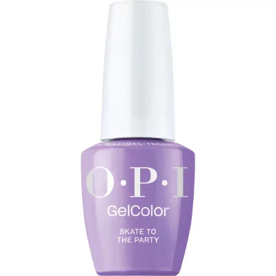 Vernis gel OPI GelColor Skate to the Party en violet brillant. Teinte violette vive avec finition brillante pour un effet élégant.