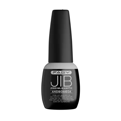 FABY Andromeda Jenius Gel in a Bottle 15ml – Nude gelnagellak met glinsters voor een sprankelende manicure