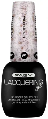 Gel polish with pink glitter | Glitter gel nail polish | FABY