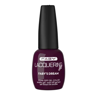 Paarse gellak met glanzende afwerking van FABY, Faby's Dream. Professionele salonkwaliteit, uitharden met lamp.