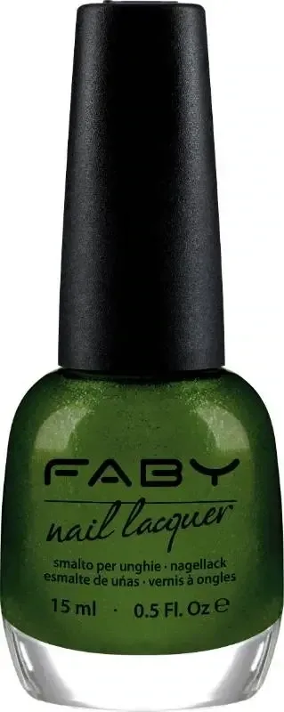 Glittering Chlorophyll - 15ml Vernis à ongles vegan vert Faby, vernis à ongles naturel sans substances nocives